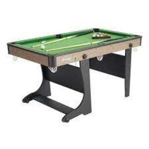 DESCRIPTION: (1) FOLDING POOL TABLE WITH ACCESSORIES BRAND/MODEL: AIRZONE PLAY #82500FL-BT INFORMATION: GREEN RETAIL$: 186.96 SIZE: 60"X 32.8"X 30.9"