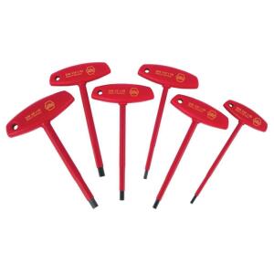 DESCRIPTION: (1) SET OF INSULATED HEX INCH T-HANDLE BRAND/MODEL: WIHA INFORMATION: RED RETAIL$: $73.21 TOTAL SIZE: 6 PIECE QTY: 1