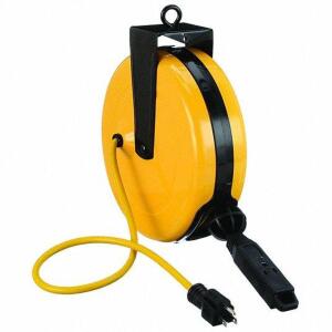 DESCRIPTION: (1) EXTENSION CORD REEL BRAND/MODEL: LUMAPRO #436G98 INFORMATION: YELLOW RETAIL$: $86.79 EA QTY: 1