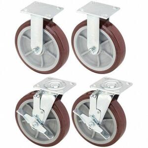 DESCRIPTION: (1) STANDARD PLATE CASTER KIT BRAND/MODEL: GREENLEE #449U05 RETAIL$: $307.44 EA SIZE: 8" WHEEL DIAMETER QTY: 1