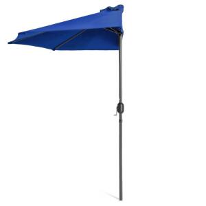 DESCRIPTION: (1) PATIO UMBRELLA BRAND/MODEL: MAINSTAYS INFORMATION: MIRANDA CHEVRON, BLUE RETAIL$: $59.99 EA SIZE: 9' QTY: 1