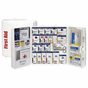 DESCRIPTION: (1) FIRST AID CABINET BRAND/MODEL: FIRST AID ONLY #40JH88 RETAIL$: $150.00 EA SIZE: 50 People Served per Kit, 299 Components QTY: 1