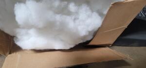 DESCRIPTION: (1) BOX OF MISC STUFFING INFORMATION: WHITE QTY: 1