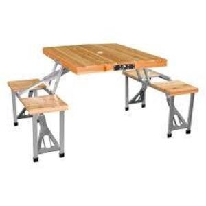 DESCRIPTION: (1) PORTABLE PICNIC TABLE BRAND/MODEL: LEISURE RETAIL$: $180.00 EA SIZE: STOCK IMAGE NOT COMPLETELY REFLECTIVE OF LOT, MUST COME INTO INS