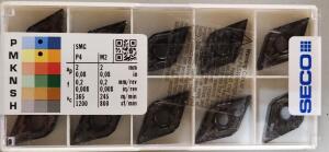 DESCRIPTION: (30) DNMG431-M3 CARBIDE TURNING INSERTS BRAND/MODEL: SECO DNMG150404-M3 TP3500 RETAIL$: $9.95 PER INSERT QTY: 30