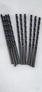 DESCRIPTION: (10) TAPER LENGTH HSS DRILL BITS BRAND/MODEL: DORMER 65626426 RETAIL$: $ 21.36 EA SIZE: 6.3mm QTY: 10