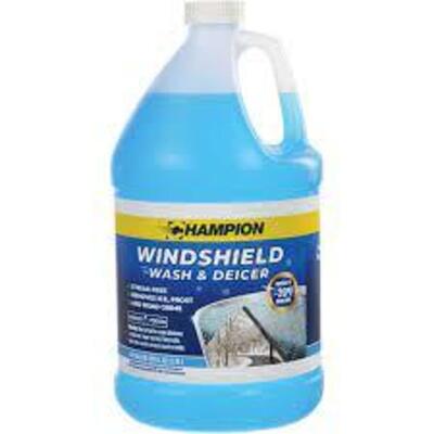 DESCRIPTION: (2) WINDSHIELD WASH AND DEICER BRAND/MODEL: CHAMPION SIZE: 1 GALLON QTY: 2