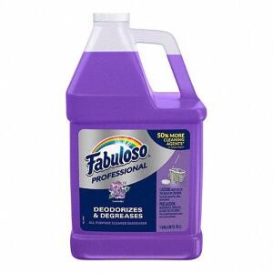 DESCRIPTION: (2) ALL PURPOSE CLEANER AND DEGREASER CONCENTRATEBRAND/MODEL: FABULOSO #2NDR8INFORMATION: LAVENDER, MAKES UP TO 64 GALLONS OF CLEANERRETAIL$: $42 EASIZE: 1 GALLONQTY: 2