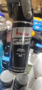 DESCRIPTION: (6) DRY GRAPHITE LUBRICANT BRAND/MODEL: IMPERIAL #6507 RETAIL$: $12.00 EA SIZE: 10.25 OZ QTY: 6