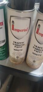 DESCRIPTION: (6) TRAFFIC MARKING PAINT BRAND/MODEL: IMPERIAL INFORMATION: WHITE RETAIL$: $13.01 EA SIZE: 12 OZ QTY: 6