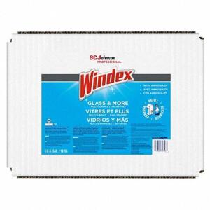 DESCRIPTION: (1) BOX OF GLASS CLEANER BRAND/MODEL: WINDEX #20J199 RETAIL$: 72.75 SIZE: 5 GALLON QTY: 1