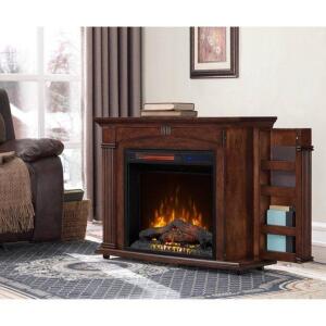 DESCRIPTION: (1) ELECTRIC FIREPLACE IN CHERRY BRAND/MODEL: PROKONIAN INFORMATION: 37" MANTEL, 4600 BTU, ADJUSTABLE LED FLAME EFFECTS RETAIL$: 269 SIZE