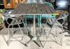 DESCRIPTION: 36" X 36" HIGH-TOP PATIO TABLE W/ (4) ALUMINUM PATIO BAR STOOLS LOCATION: AREA #6 QTY: 1 - 2