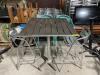 DESCRIPTION: 36" X 36" HIGH-TOP PATIO TABLE W/ (4) ALUMINUM PATIO BAR STOOLS LOCATION: AREA #6 QTY: 1 - 4