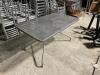 DESCRIPTION: 54" X 30" METAL PATIO TABLE SIZE 54" X 30" LOCATION: AREA #6 QTY: 1 - 5