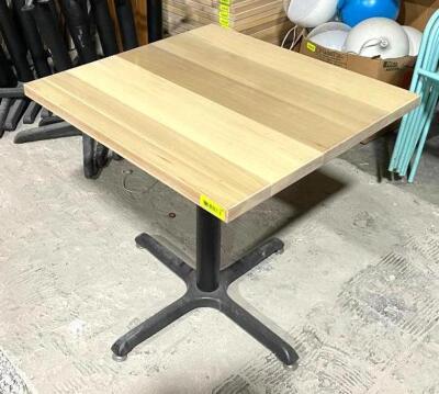 DESCRIPTION: 30" X 28" WOODEN DINING TABLE SIZE 30" X 28" LOCATION: AREA #6 QTY: 1