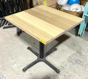 DESCRIPTION: 30" X 28" WOODEN DINING TABLE SIZE 30" X 28" LOCATION: AREA #6 QTY: 1