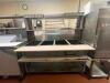 DESCRIPTION: DUKE FOUR WELL GAS STEAM TABLE W/ RISER SHELF AND APW 48" HEAT LAMP BRAND / MODEL: DUKE / APW ADDITIONAL INFORMATION NATURAL GAS. SIZE 60 - 5