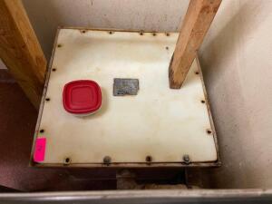 DESCRIPTION: APPROX 40 LB. GREASE TRAP. SELLER DRAINED AND CLEANED TRAP. LOCATION: KITCHEN QTY: 1