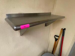 DESCRIPTION: 24" X 12" STAINLESS WALL SHELF SIZE 24" X 12" LOCATION: KITCHEN QTY: 1