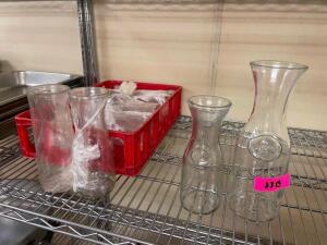 DESCRIPTION: (8) ASSORTED GLASS CARAFES LOCATION: KITCHEN THIS LOT IS: SOLD BY THE PIECE QTY: 8