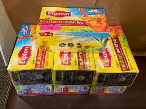 DESCRIPTION: (7) BOXES OF SOUTHERN SWEET TEA BRAND / MODEL: LIPTON LOCATION: SEATING QTY: 7