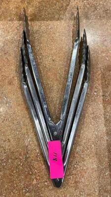 DESCRIPTION: (3) STAINLESS TONGS LOCATION: SEATING QTY: 3