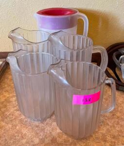 DESCRIPTION: (5) PLASTIC PITCHERS LOCATION: SEATING QTY: 5