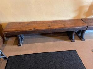 DESCRIPTION: 60" WOODEN BENCH LOCATION: SEATING QTY: 1