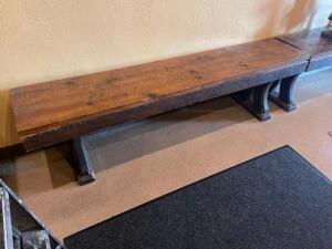 DESCRIPTION: 60" WOODEN BENCH LOCATION: SEATING QTY: 1