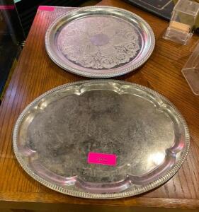 DESCRIPTION: ASSORTED PLATED SERVING PLATTERS LOCATION: SEATING QTY: 1