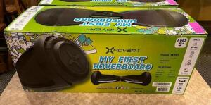 DESCRIPTION: HOVER-1 MY FIRST HOVERBOARD - NEW IN THE BOX ADDITIONAL INFORMATION RETAILS FOR $98 LOCATION: SEATING QTY: 1