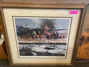 DESCRIPTION: RAY SWANSON FRAMED PRINT NO# 76 / 950 SIZE 29" X 29" LOCATION: SEATING QTY: 1