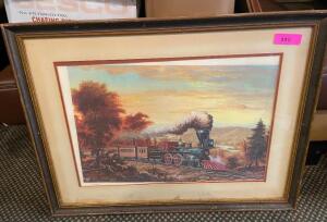 DESCRIPTION: C.W. VITTITOW FRAMED PRINT - LIMITED EDITION - THE GENERAL ADDITIONAL INFORMATION SELLS ON EBAY FOR $200 LOCATION: SEATING QTY: 1