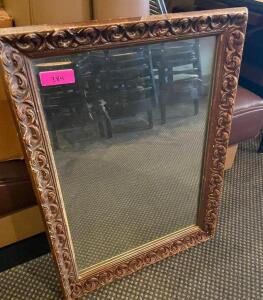 DESCRIPTION: 30" X 24" FRAMED MIRROR. LOCATION: SEATING QTY: 1