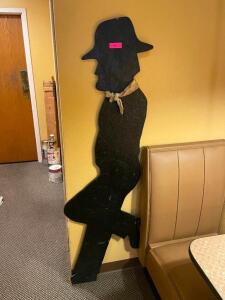 DESCRIPTION: 60" COWBOY SILHOUETTE LOCATION: SEATING QTY: 1