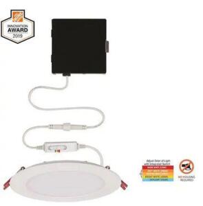 (2) - ULTRA SLIM 6 IN. COLOR SELECTABLE NEW CONSTRUCTION AND REMODEL CANLESS RECESSED INTEGRATED LED KIT