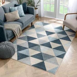 MYSTIC ALVIN DARK BLUE MODERN GEOMETRIC TRELLIS 7 FT. 10 IN. X 9 FT. 10 IN. AREA RUG