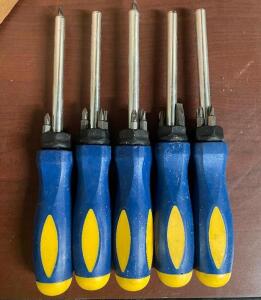 (5) - RACHETING SCREW DRIVERS