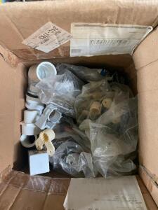 LARGE BOX OF ASSORTED PLUMBING HARDWARE