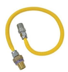 1/2 IN. MIP X 3/8 IN. FLARE X 36 IN. STAINLESS STEEL GAS CONNECTOR W/SAFETY+PLUS2 THERMAL EXCESS FLOW VALVE (33,400 BTU)