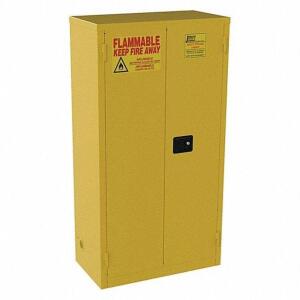 DESCRIPTION: (1) FLAMMABLES SAFETY CABINET, STANDARD BRAND/MODEL: JAMCO #19T259 INFORMATION: YELLOW RETAIL$: $1582.10 EA SIZE: 44 GAL, 34 IN X 18 IN X