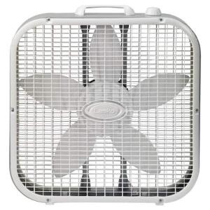 DESCRIPTION: 20" 3-SPEDD WHITE BOX FAN BRAND/MODEL: LASKO RETAIL$: $26.98 QTY: 1