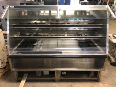 72" REFRIGERATED GRAB AND GO MERCHANDISER W/ STAINLESS ACCENTS