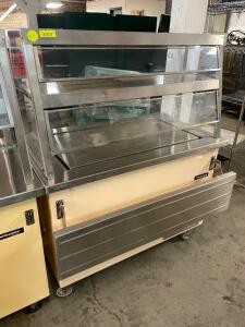 DELFIELD50" SOLID TOP SERVING COUNTER W/ DROP IN COLD PLATE.