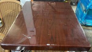 (2) 30" X 24" WOODEN TABLE TOPS W/ GLOSS FINISH