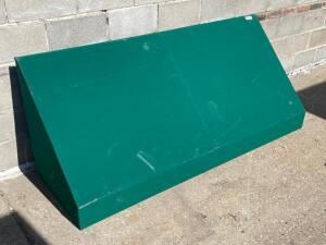 74" X 37" METAL FRAME AWNING W/ GREEN CANVAS