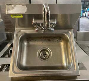 WALL MOUNTED STAINLESS HAND SINK