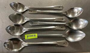 (7) STAINLESS SERVING SPOONS