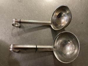 (8) ASSORTED SHORT HANDLE STAINLESS LADLES